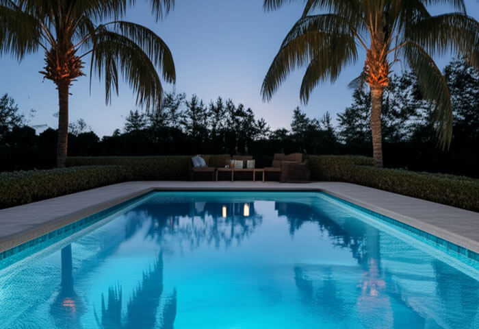 Luxury garden pool