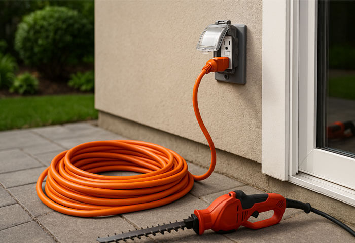 Orange outdoor cord
